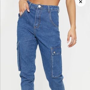 PLT Mid-wash Cargo Jeans